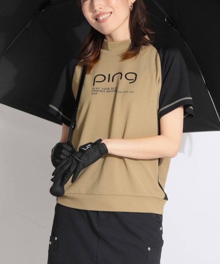 PN 【UPF50+】スリーブラインモックネック半袖カットソー