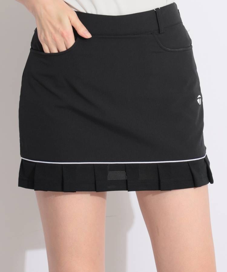 TG 【撥水ストレッチ】一体型ぺチパンツ付メッシュプリーツスカート