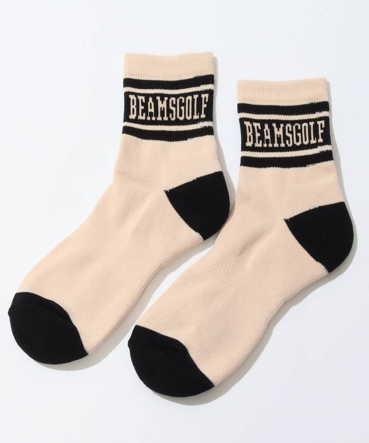 BE ジャガードロゴラインミドルソックス