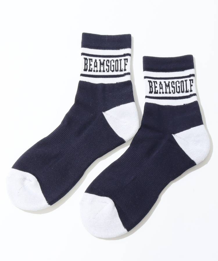 BE ジャガードロゴラインミドルソックス