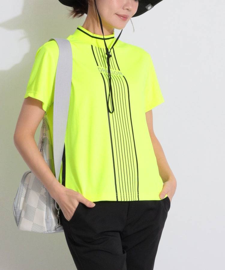 DD 【吸水速乾UV】バイカラーラインメッシュ半袖カットソー
