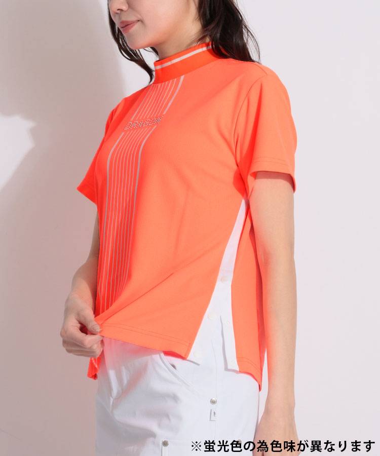 DD 【吸水速乾UV】バイカラーラインメッシュ半袖カットソー