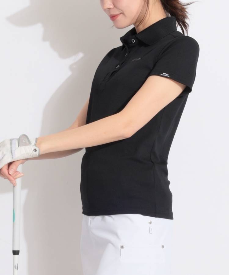 PN 【遮熱UV】バックプリント鹿の子半袖ポロシャツ