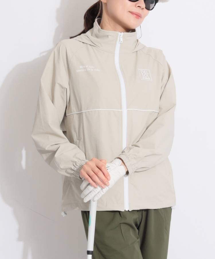 DL フード付スタンドネックブルゾン