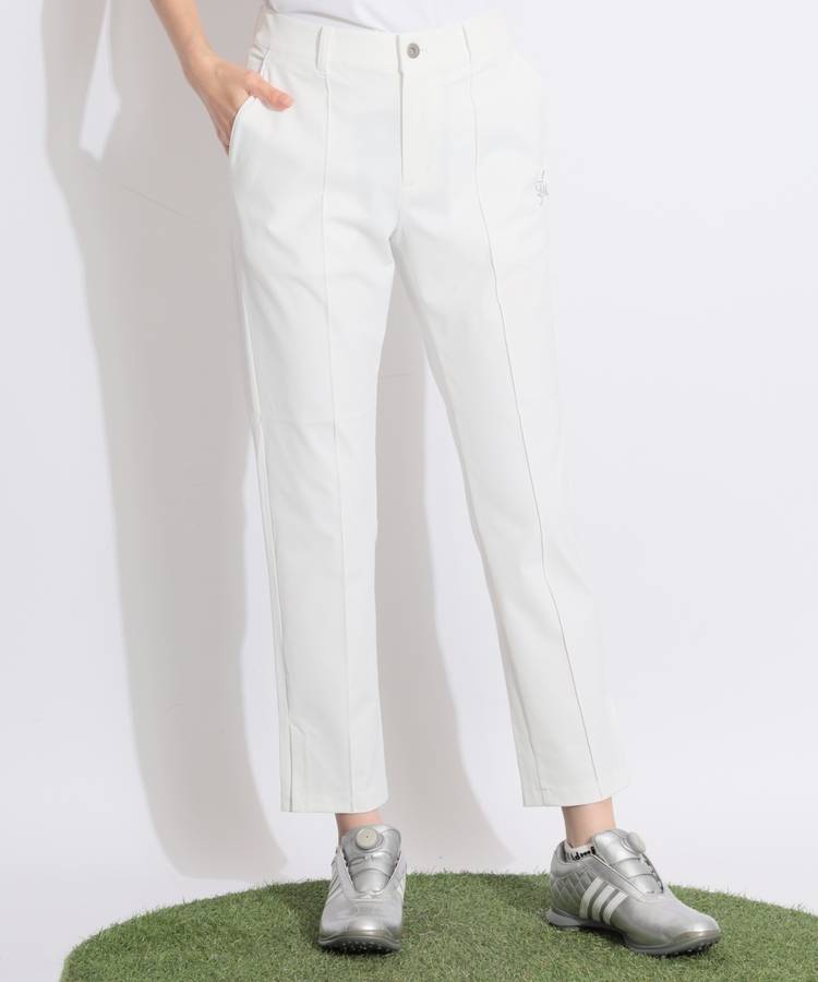 TM 【接触冷感UV】ピンタックテーパードスリットパンツ