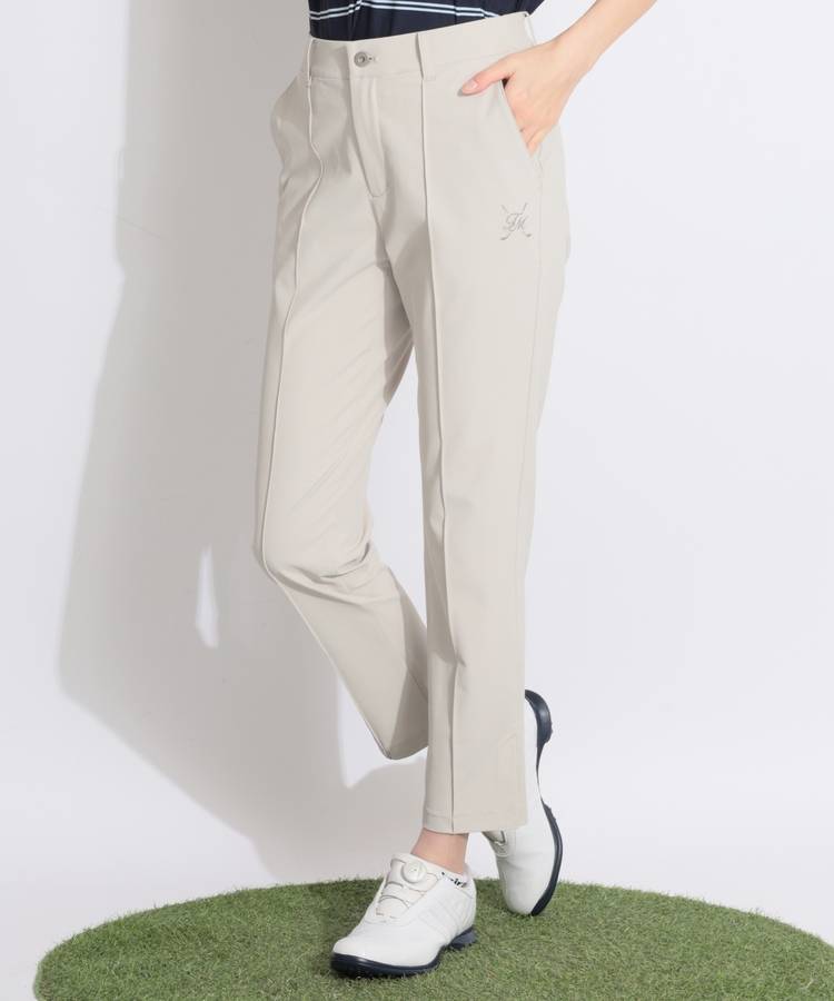 TM 【接触冷感UV】ピンタックテーパードスリットパンツ