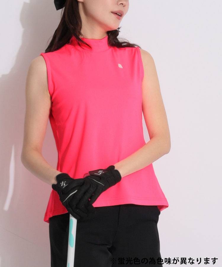 AR 【接触冷感UV】バックフレアノースリーブカットソー