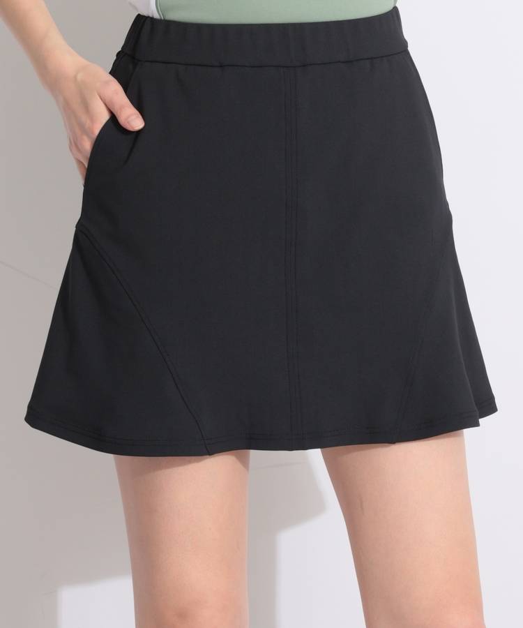 BE 【UV】一体型ぺチパンツ付フレアスカート