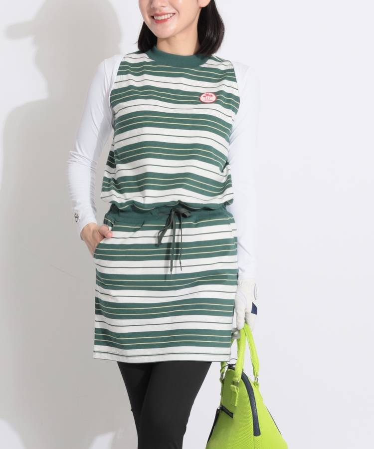 RO 【接触冷感UV】サーフボーダー柄ノースリーブワンピース