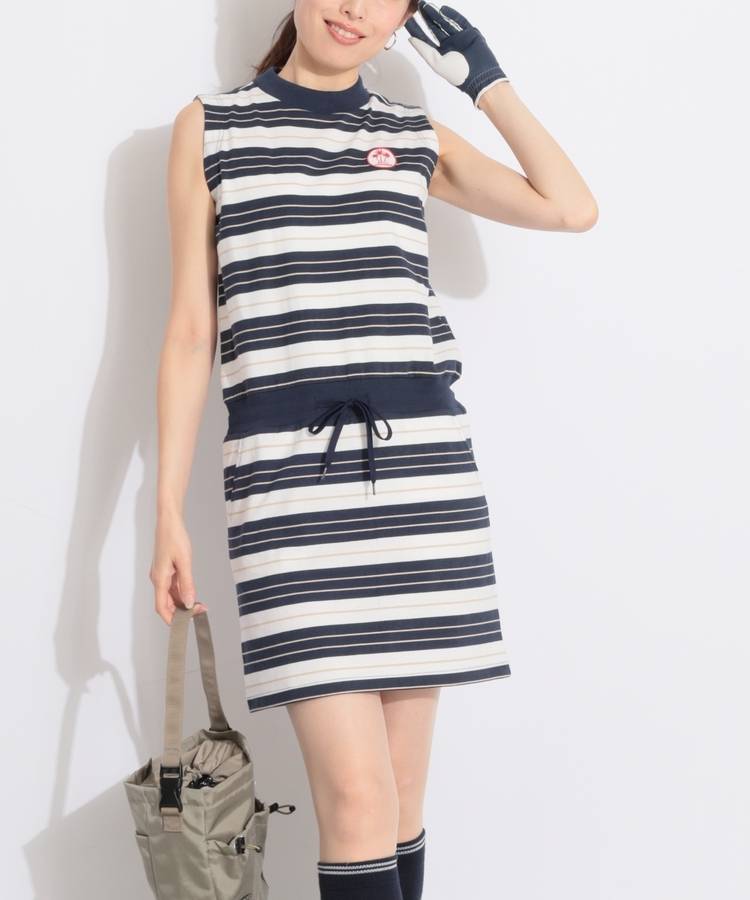 RO 【接触冷感UV】サーフボーダー柄ノースリーブワンピース