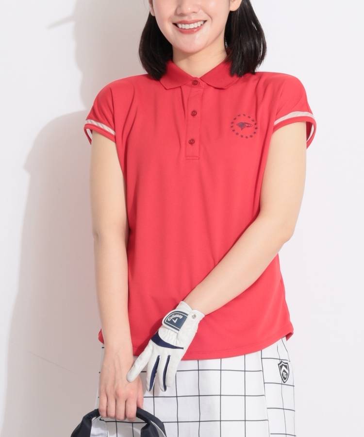 BE 【吸水速乾UV】バックタックシアースリーブポロシャツ