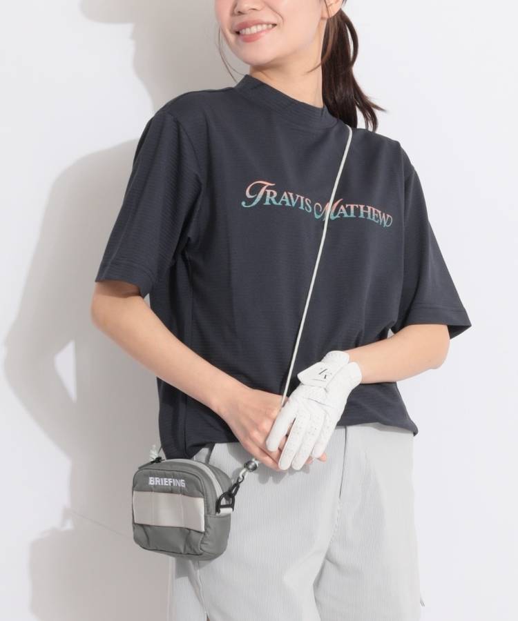 TM グラデーションロゴモックネック半袖カットソー