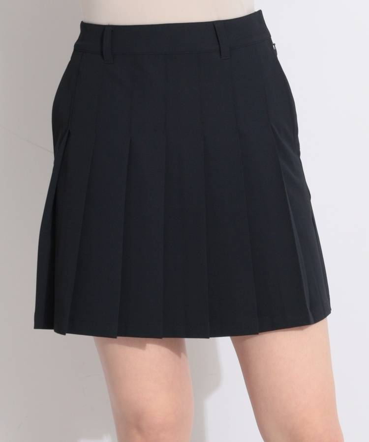 BE 【撥水UV】バックロゴ刺繍プリーツスカート