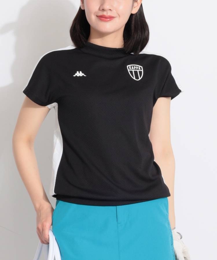 KA 【接触冷感UV】アイコンラインモックネック半袖カットソー