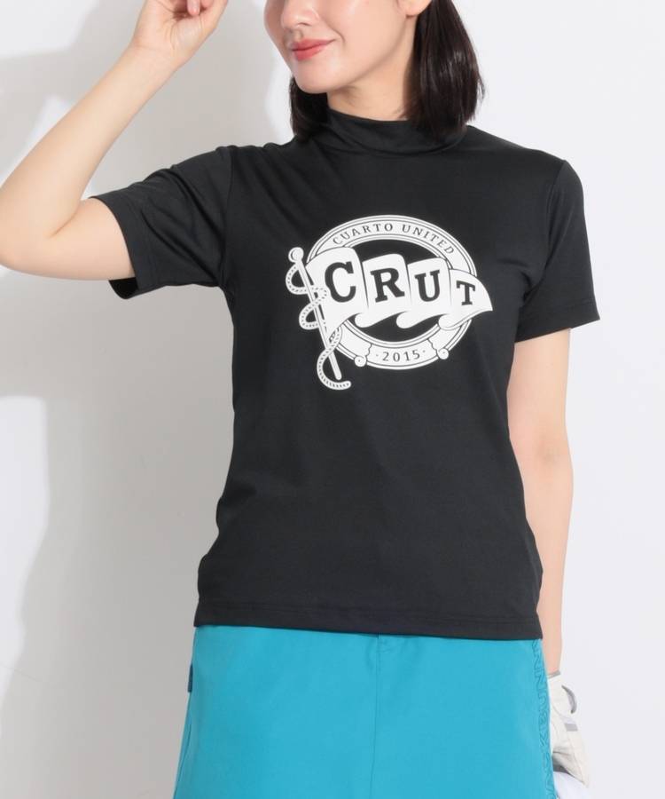 CU マリンフラッグモックネック半袖カットソー