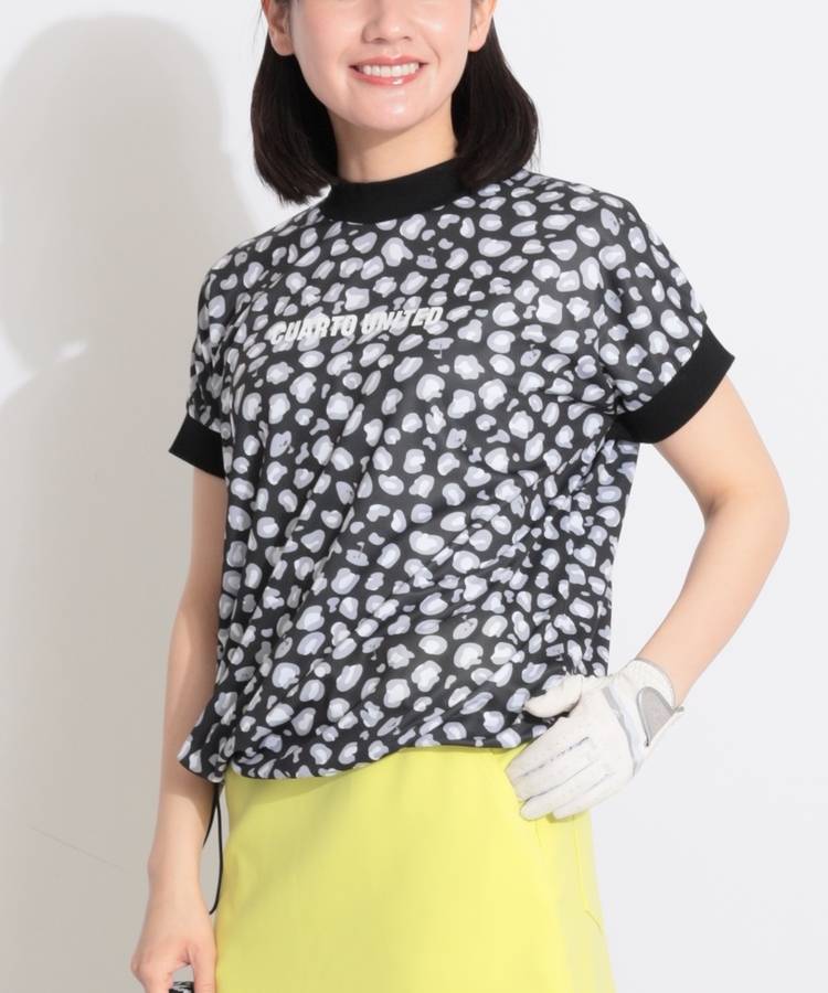 CU レオパード柄ラグランスリーブカットソー