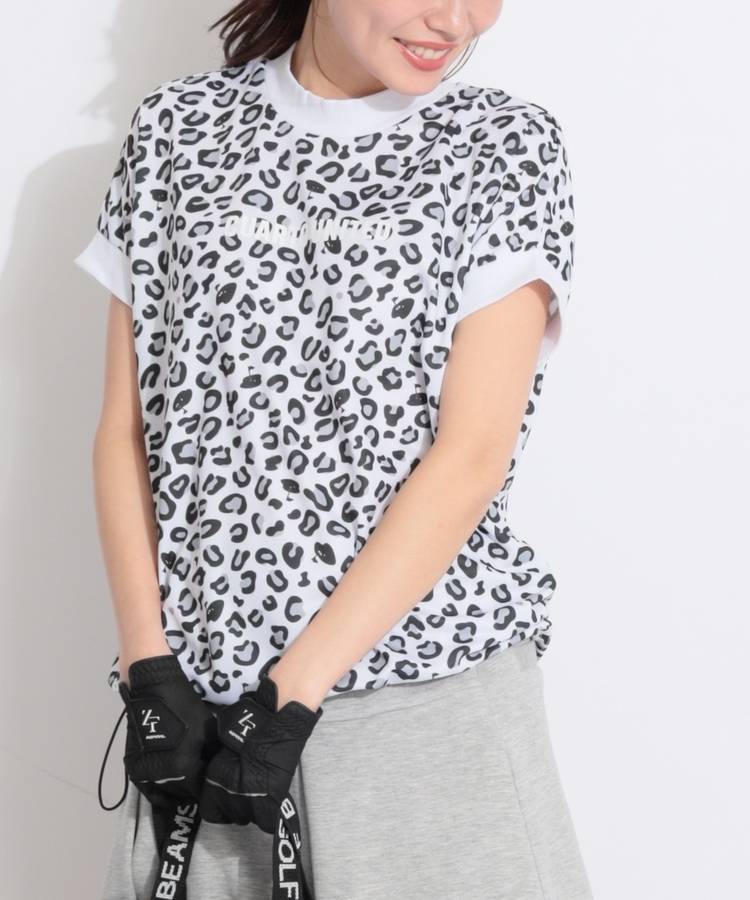 CU レオパード柄ラグランスリーブカットソー