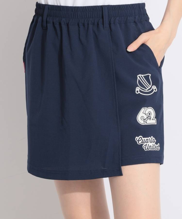 CU アイコンプリントメッシュラップキュロット