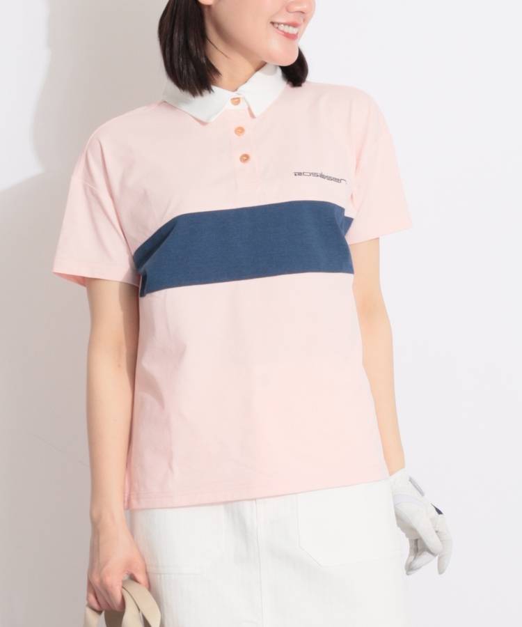 RO 【吸水速乾UV】リラクシーバイカラー半袖ポロシャツ