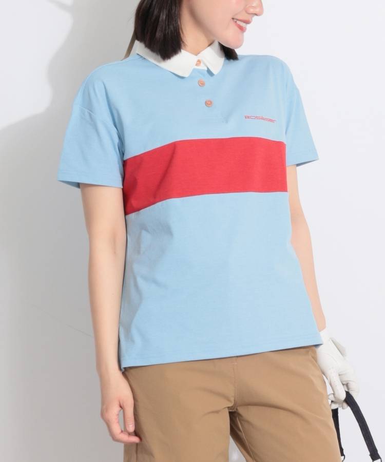 RO 【吸水速乾UV】リラクシーバイカラー半袖ポロシャツ