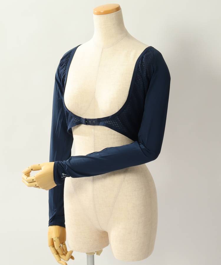 ZF 【アイスメッシュ】フロントホックボレロ型アームカバー