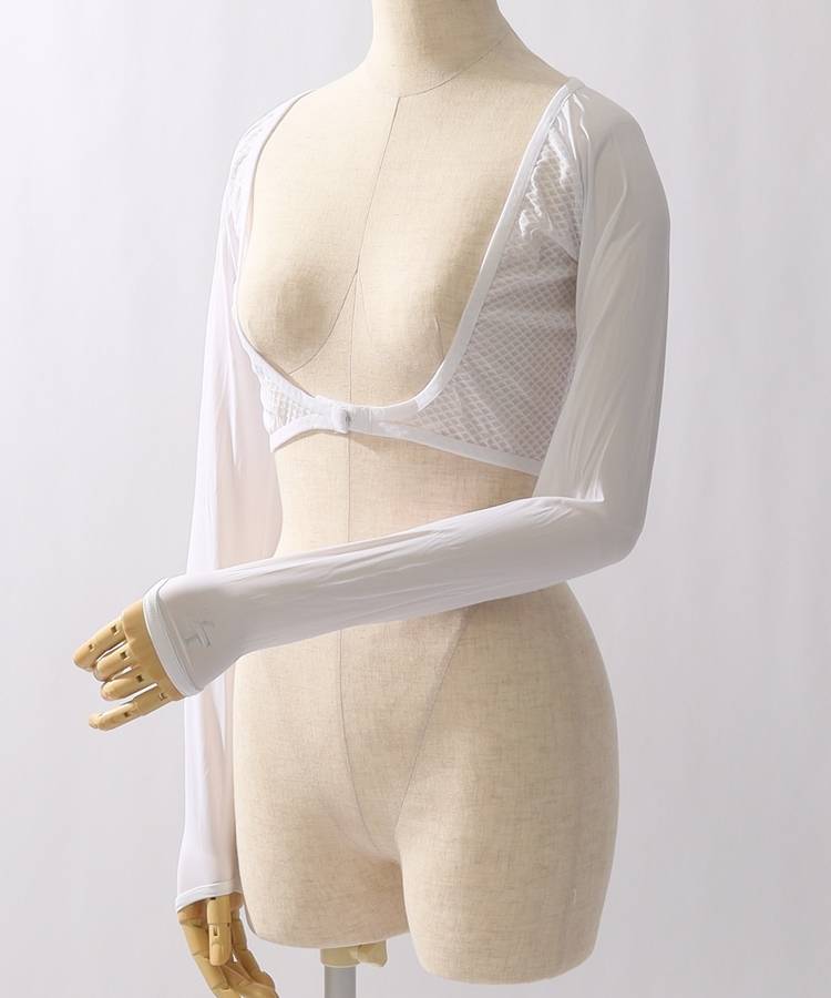 ZF 【アイスメッシュ】フロントホックボレロ型アームカバー