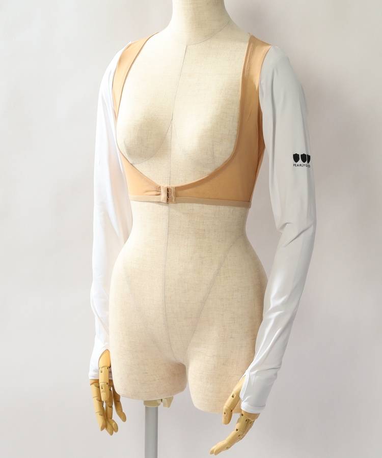 PG 【接触冷感】メッシュ切替ボレロ型アームカバー