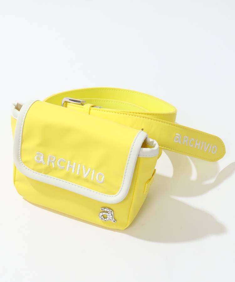 AR ストーン付きロゴベルトポーチ