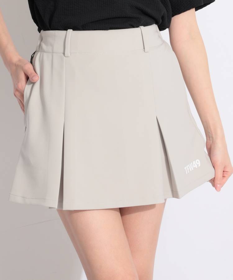 TF 【ストレッチ】一体型ペチパンツタックスカート