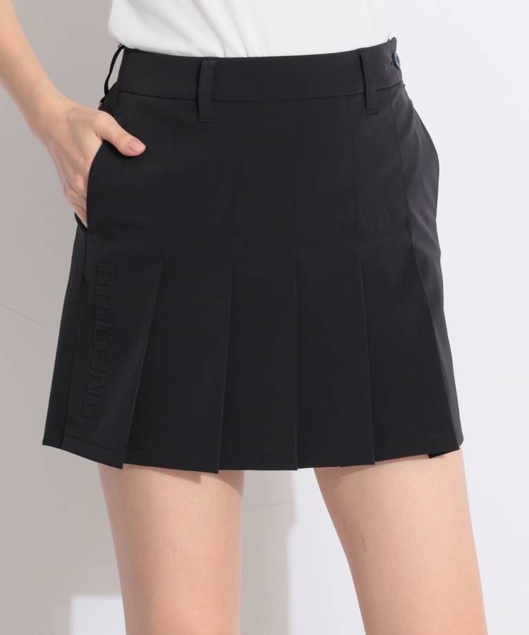 BR エンボスロゴ台形プリーツスカート