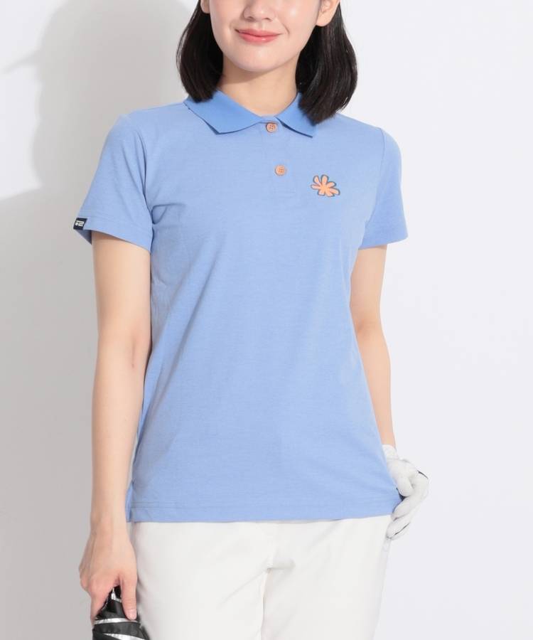 RO 【吸水速乾UV】バックプリント半袖ポロシャツ