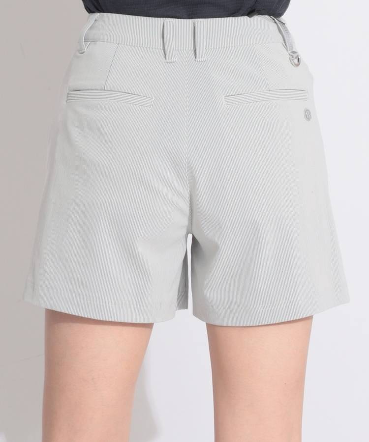BR 細ストライプサイドスリットショートパンツ