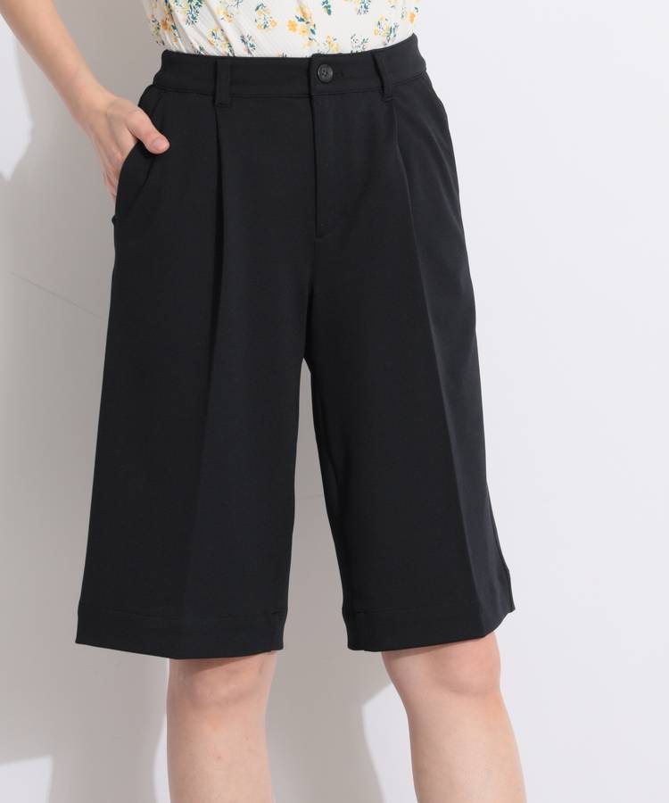 BE 【ストレッチ】タックインツイルミドルパンツ