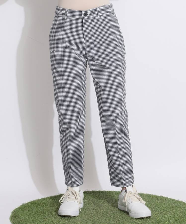 BE 【吸水速乾】センタープレスサッカーテーパードパンツ