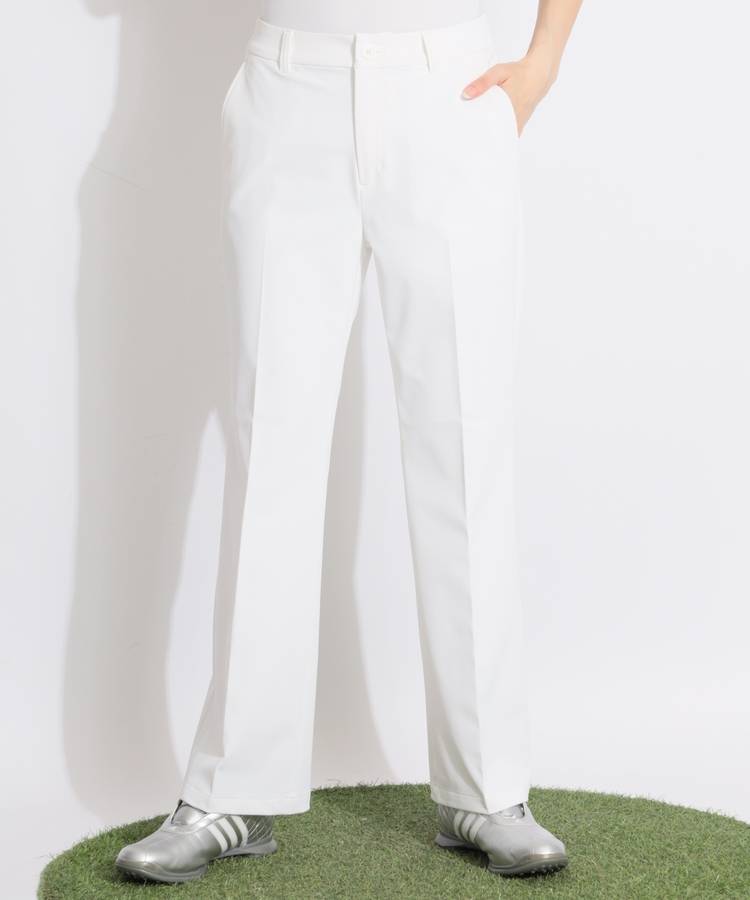 BE 【撥水ストレッチ】センタープレスフレアパンツ