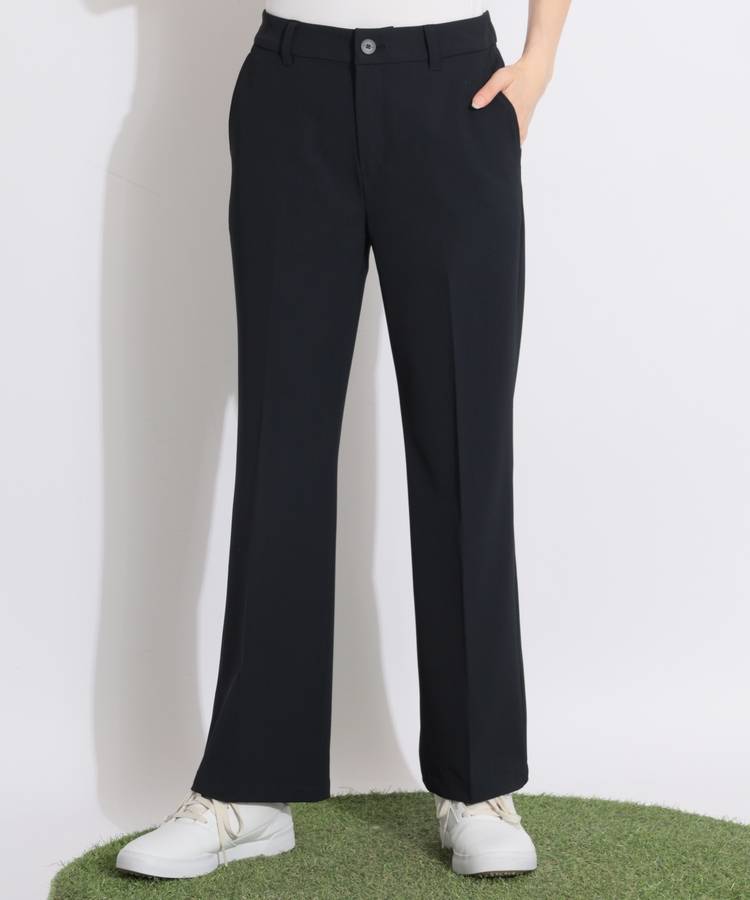 BE 【撥水ストレッチ】センタープレスフレアパンツ