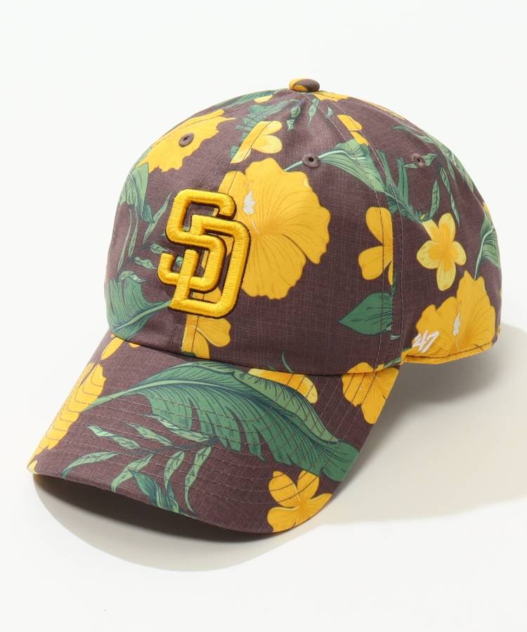 FS ハイビスカス柄キャップ(ブラウン)