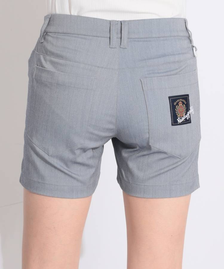 PG 【ストレッチ】ヘリンボーン柄ショートパンツ