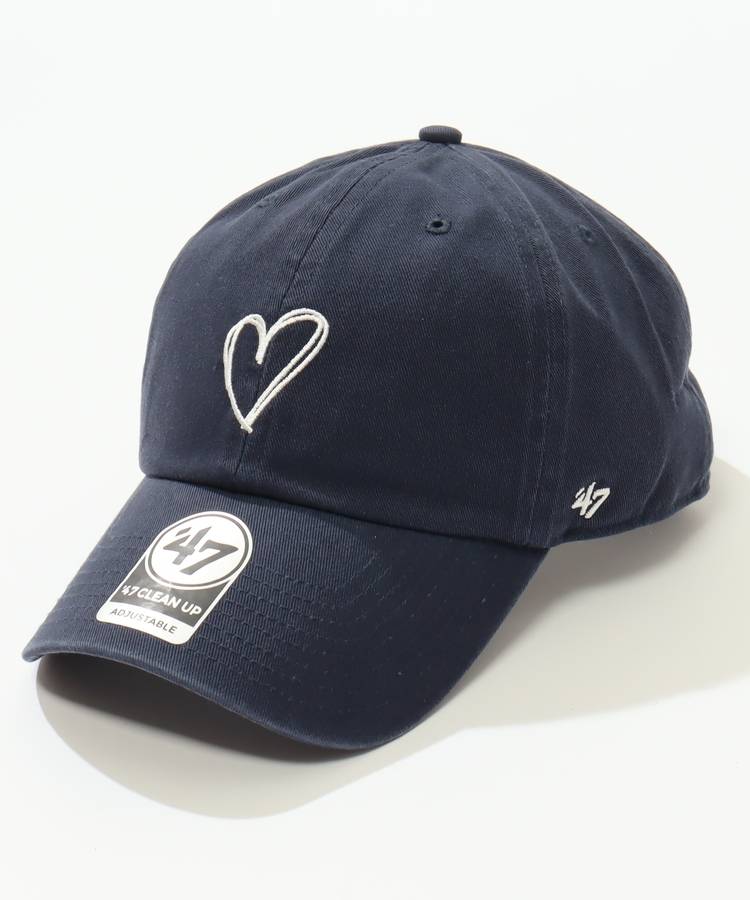 FS ハート刺繍コットンツイルキャップ(ネイビー)