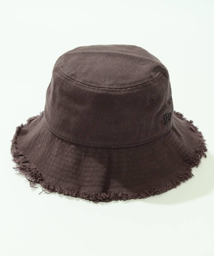 NE カットオフフリンジバケットハット（ダークブラウン）