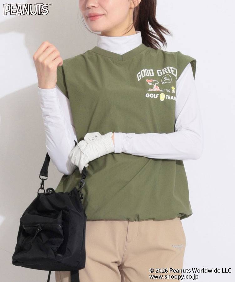 DL 【PEANUTS】裾ドロストVネックベスト