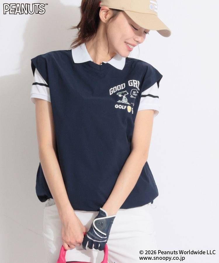 DL 【PEANUTS】裾ドロストVネックベスト