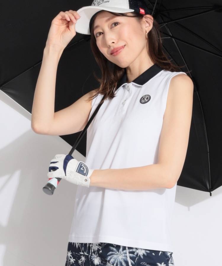 AP 【マルチストレッチ】選べるデザインノースリーブポロシャツ