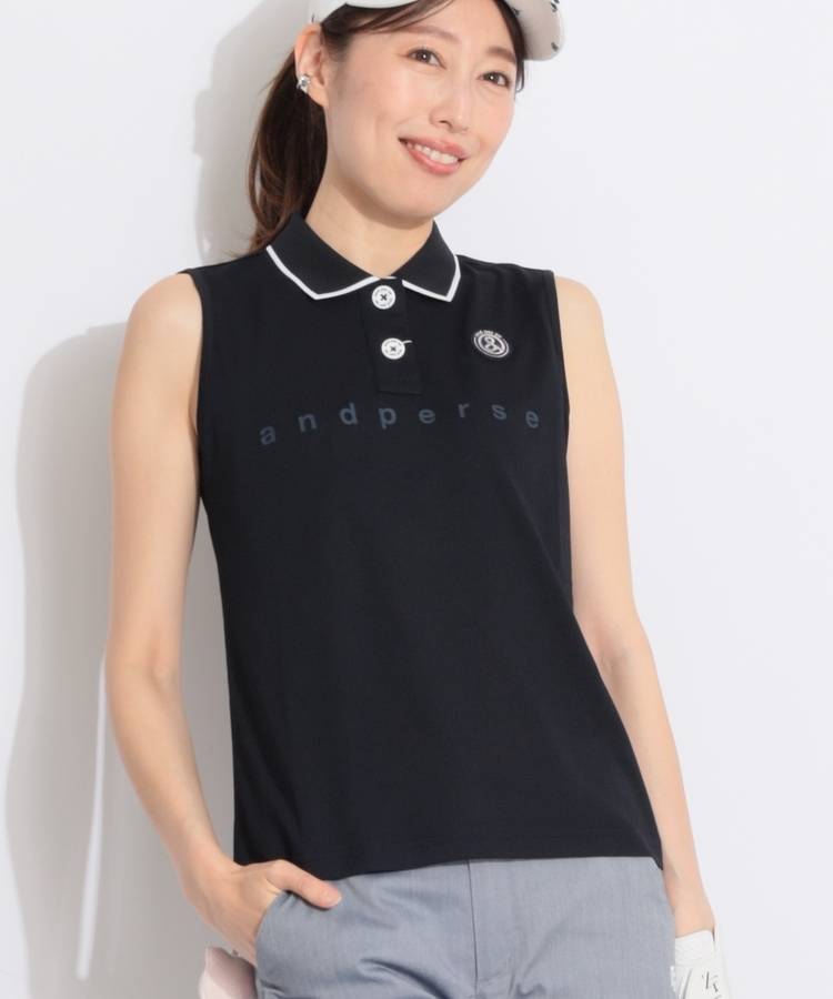 AP 【マルチストレッチ】選べるデザインノースリーブポロシャツ