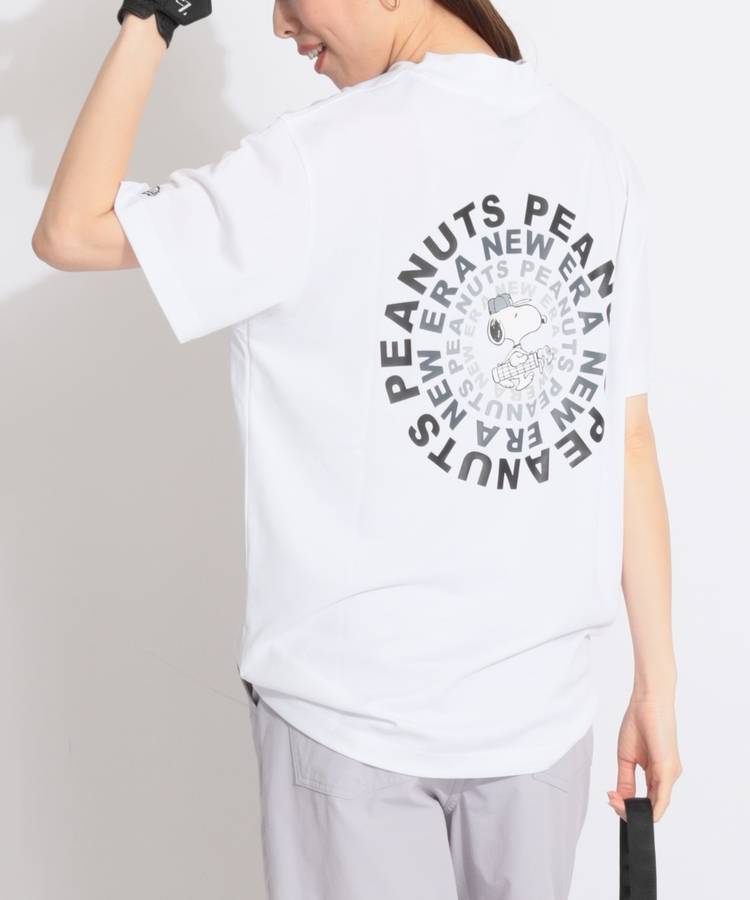 NE 【ユニセックス】【PEANUTS】サークルロゴカットソー(ホワイト)