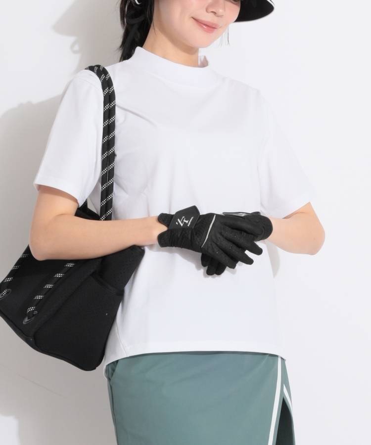 BE 【B.C.THREE】モックネック半袖プルオーバー