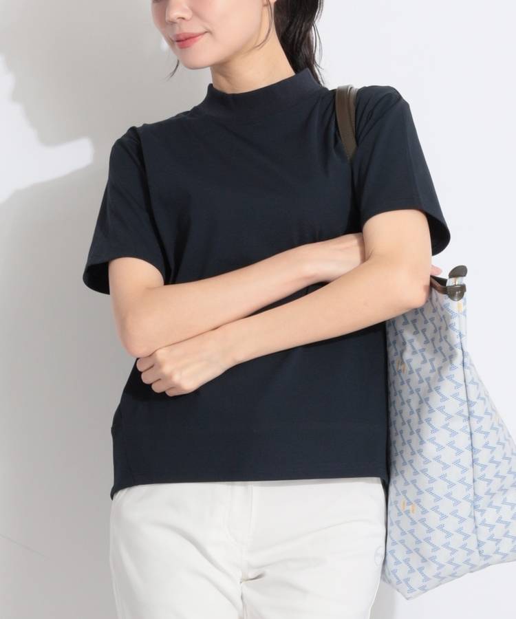 BE 【B.C.THREE】モックネック半袖プルオーバー