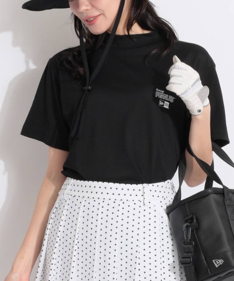 NE 【ユニセックス】【PEANUTS】サークルロゴカットソー(ブラック)