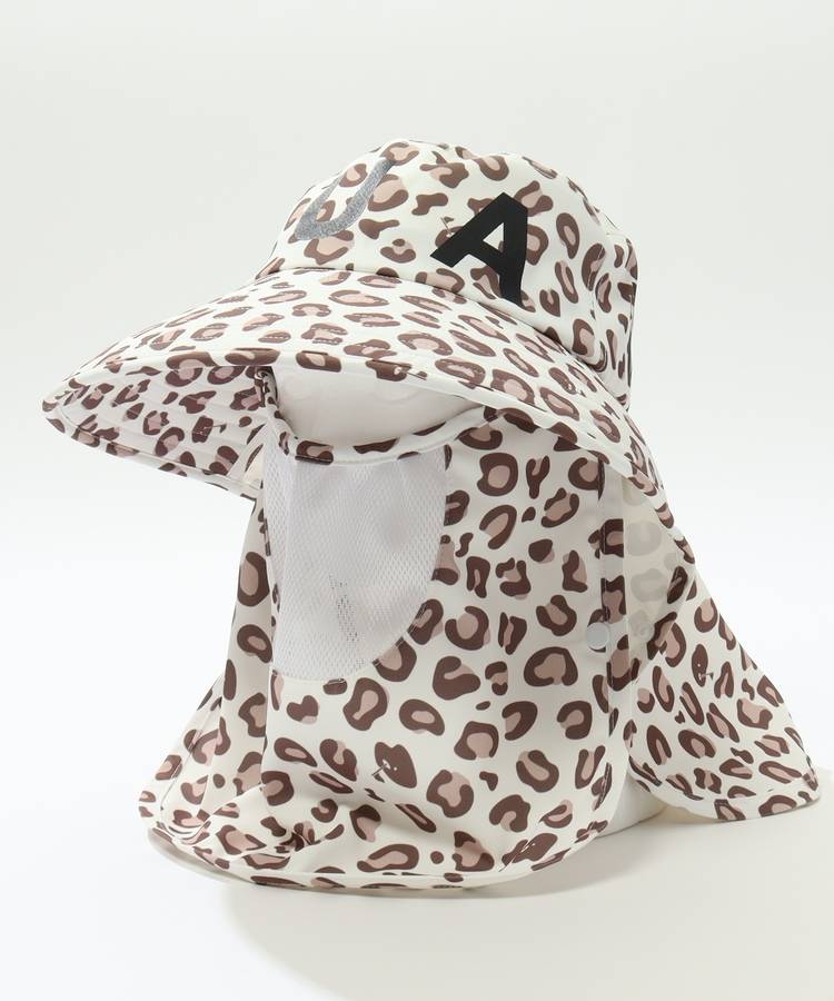 CU 【UV】2WAYひょう柄ワイドブリムハット