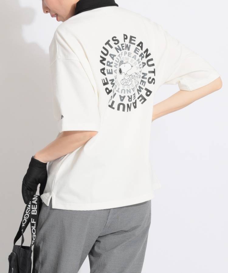 NE 【ユニセックス】【PEANUTS】ラガーポロシャツ(アイボリー)
